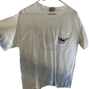 White Graphic Pocket T-Shirt
